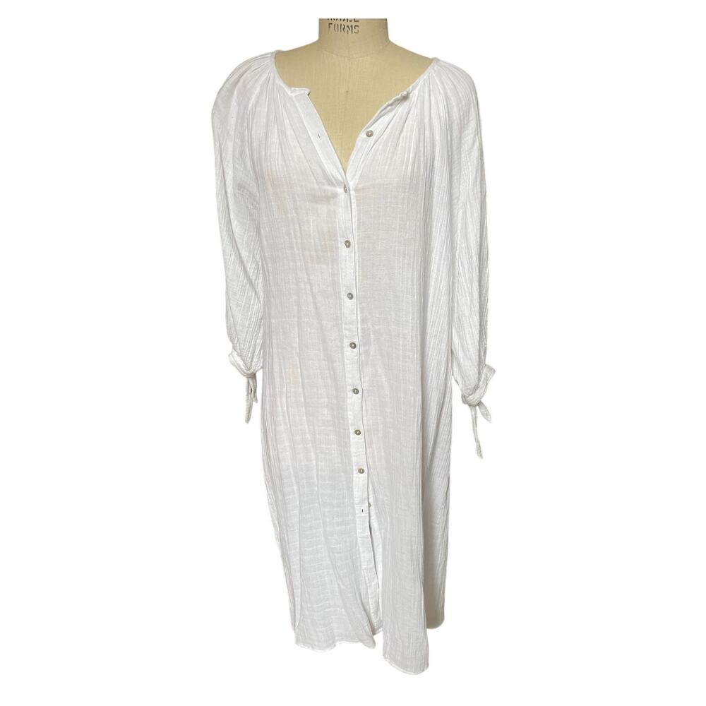 ANAAK White Gauze Midi Length Dress Cover-up Size Medium